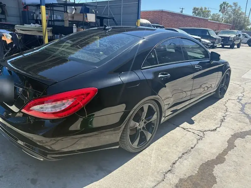 After: 2013 Mercedes-Benz CLS550 right rear three-quarter view after repair