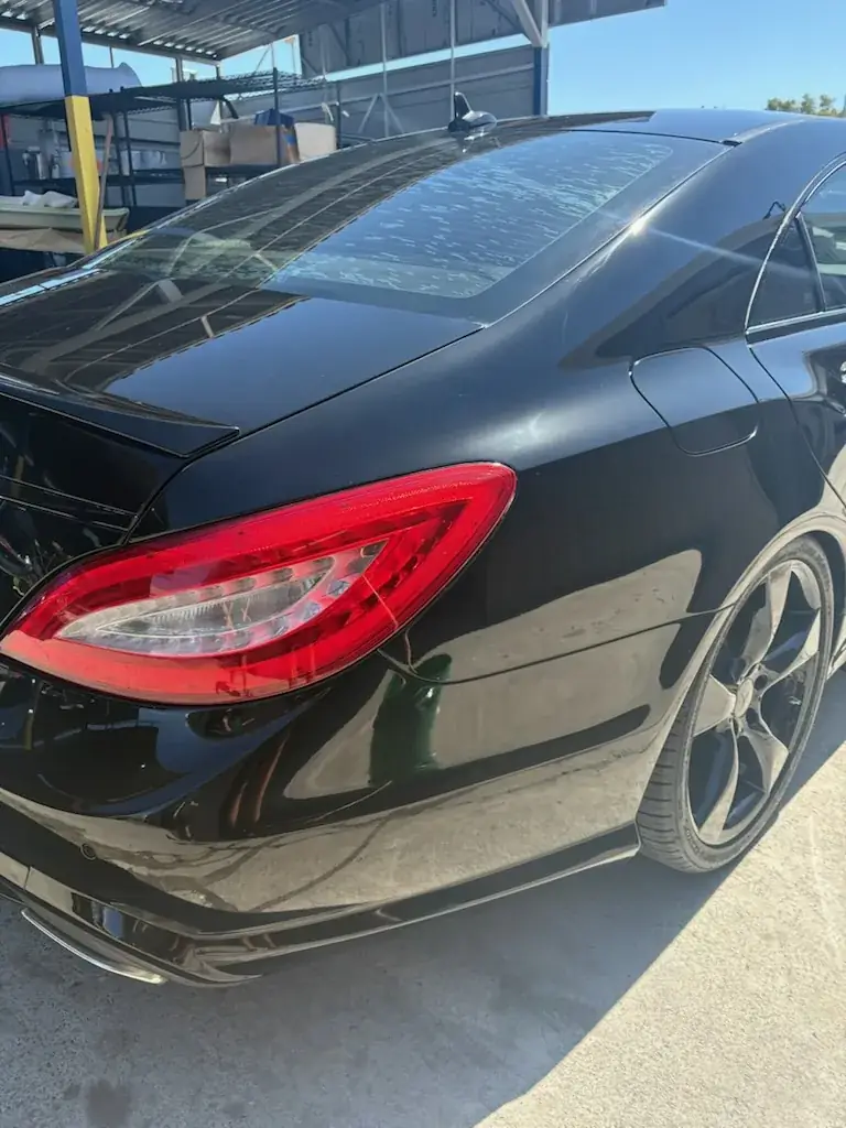 After: refinished right quarter panel and taillight area of the 2013 Mercedes-Benz CLS550