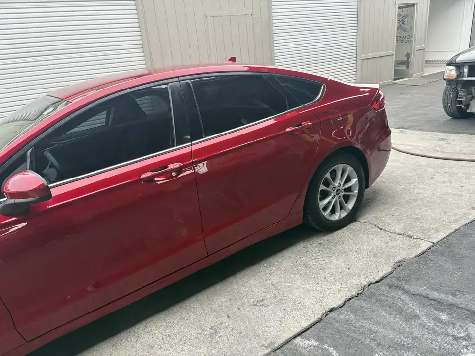 After: left side doors of the 2020 Ford Fusion after the refinish